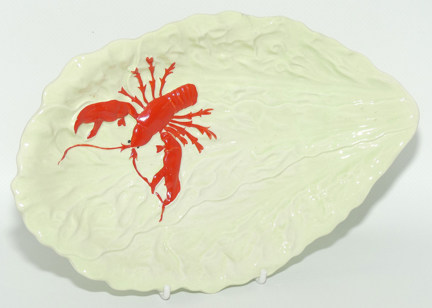 Carlton Ware Red Lobster on Cabbage leaf pattern dish | 23.5cm long