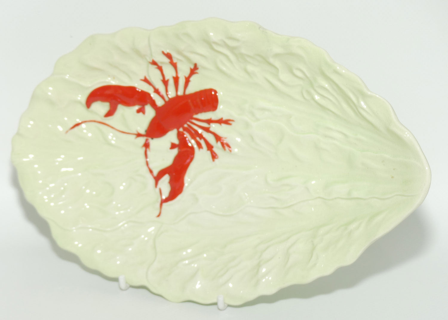 Carlton Ware Red Lobster on Cabbage leaf pattern dish | 23.5cm long