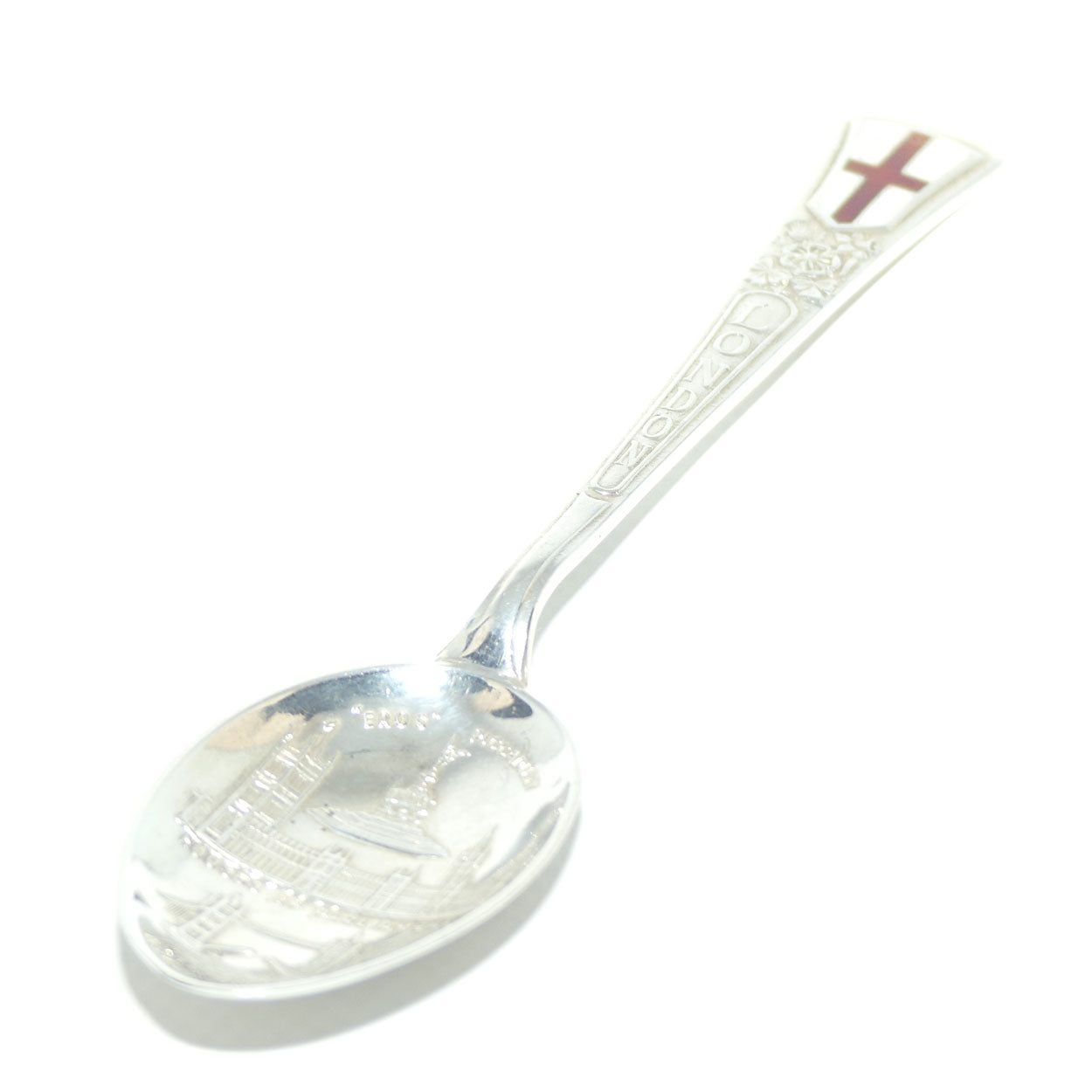 Sterling Silver and Enamel London Souvenir spoon | Birmingham 1957 | 25.1 grams