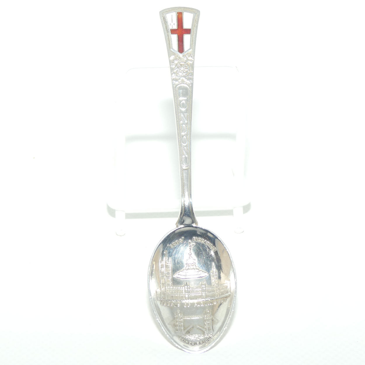 Sterling Silver and Enamel London Souvenir spoon | Birmingham 1957 | 25.1 grams