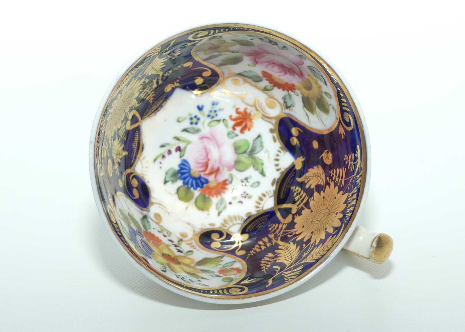 George III c.1825 London shape trio comprising Tea Cup, Coffee Cup and saucer bowl
