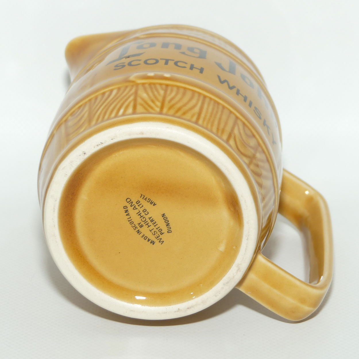 West Highland Pottery Co Long John Scotch Whisky water jug