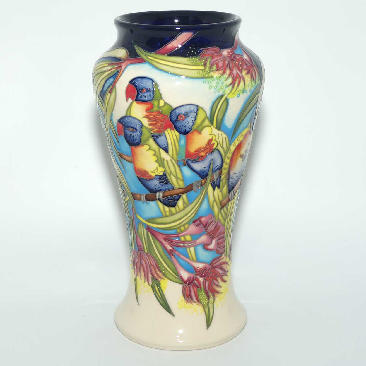 Moorcroft Rainbow Lorikeets 95/10 vase | LE 17/40