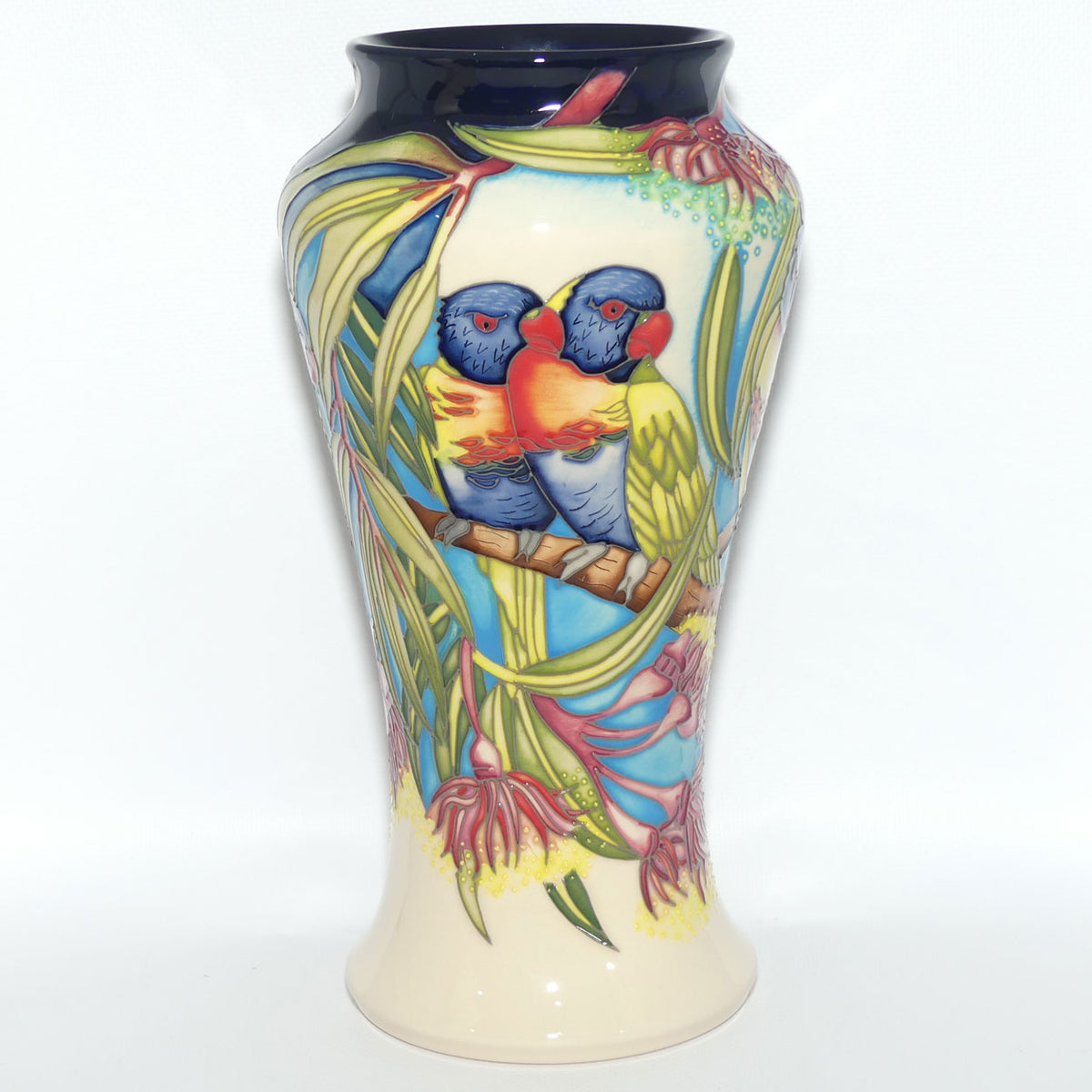 Moorcroft Rainbow Lorikeets 95/10 vase | LE 17/40