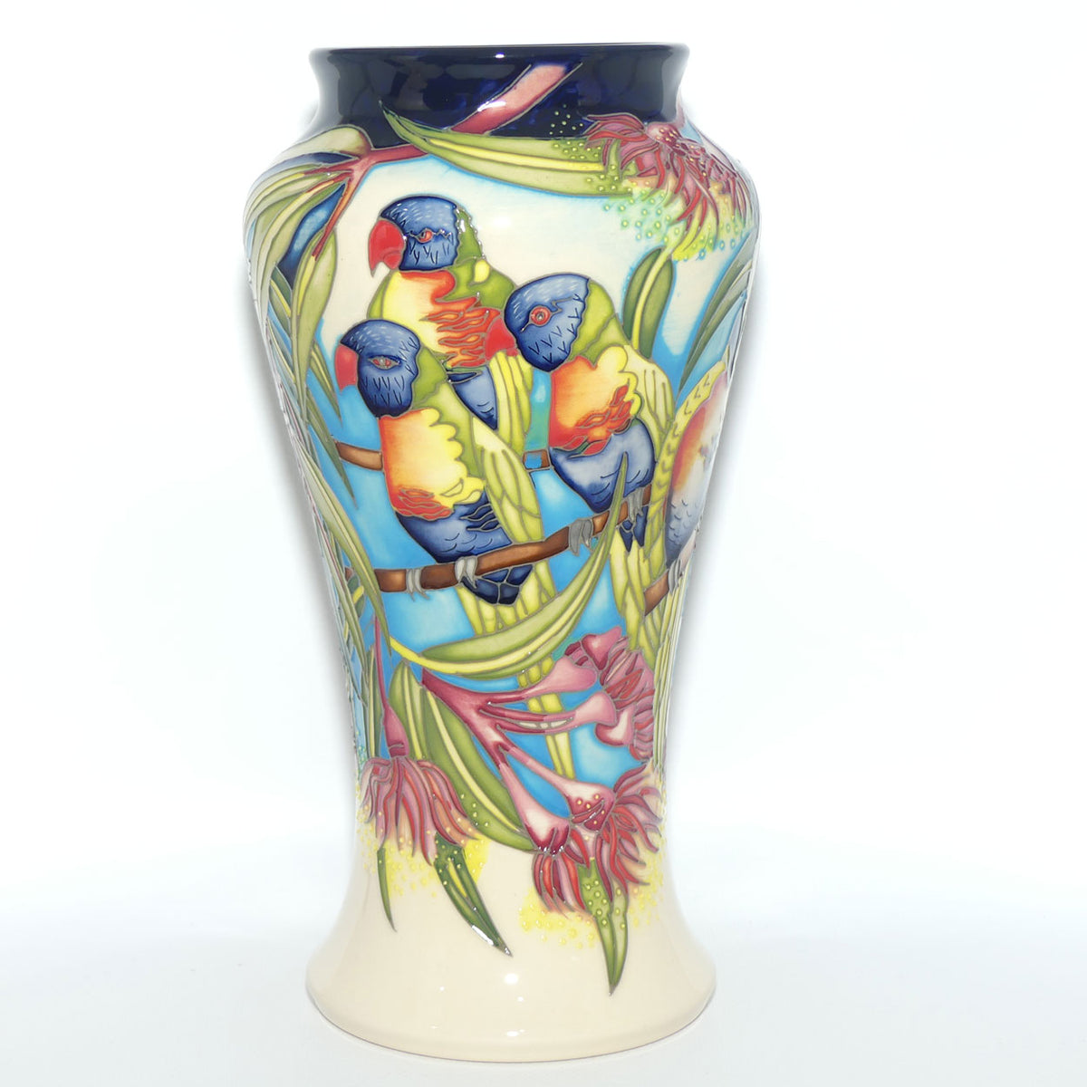 Moorcroft Rainbow Lorikeets 95/10 vase | LE 17/40
