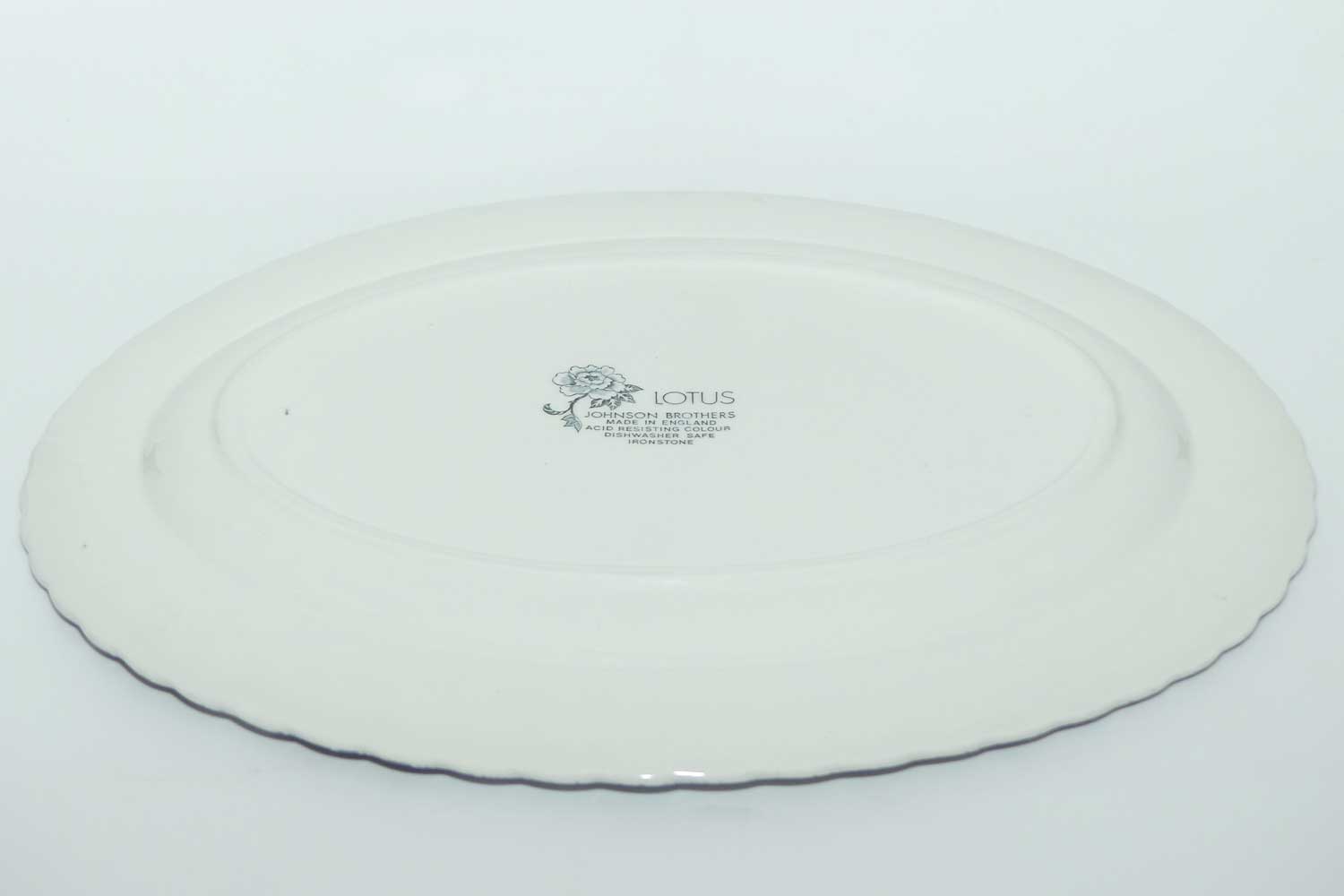 Johnson Brothers Lotus meat platter | Blue and White Floral