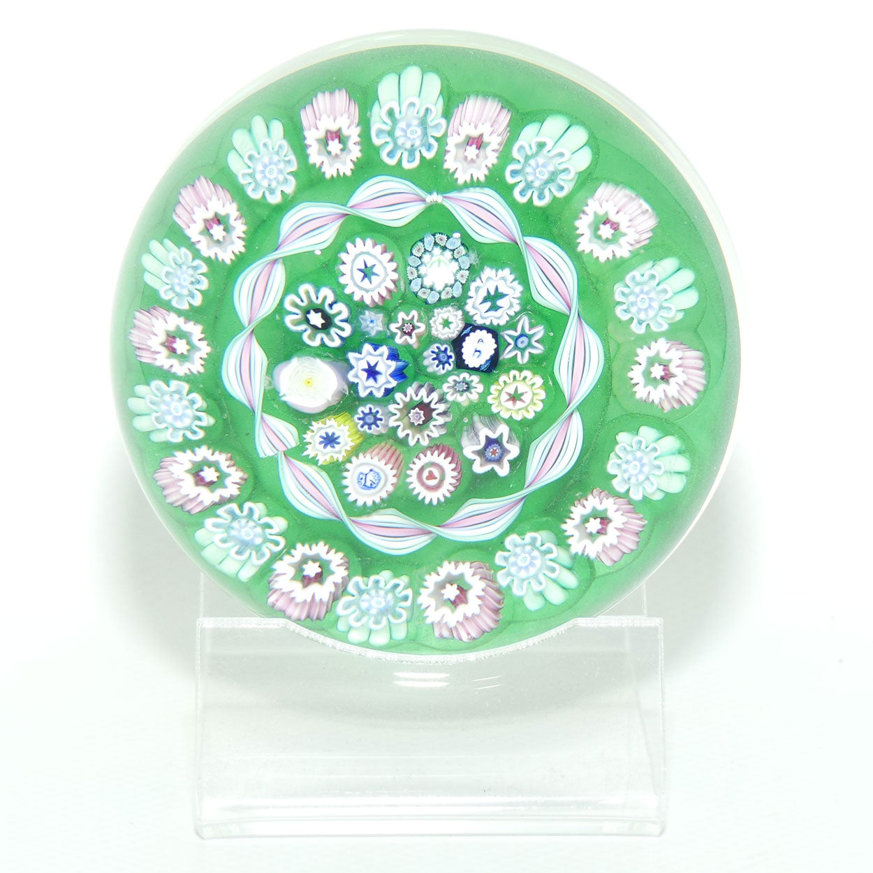 John Deacons Scotland Closepack Millefiori and Garland | Large | Emerald