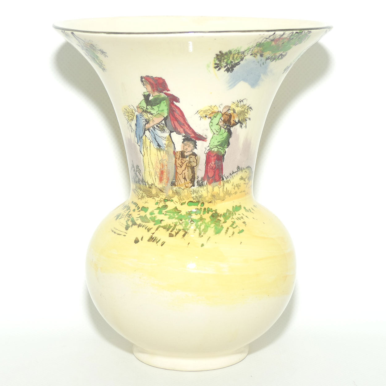 Royal Doulton Gleaners and Gypsies large flaired vase #1