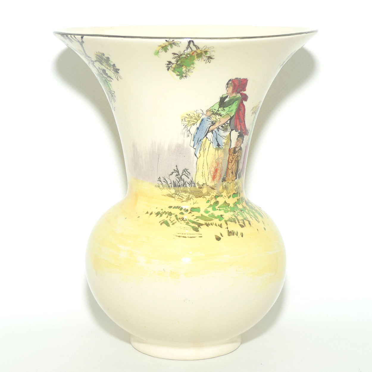 Royal Doulton Gleaners and Gypsies large flaired vase #1