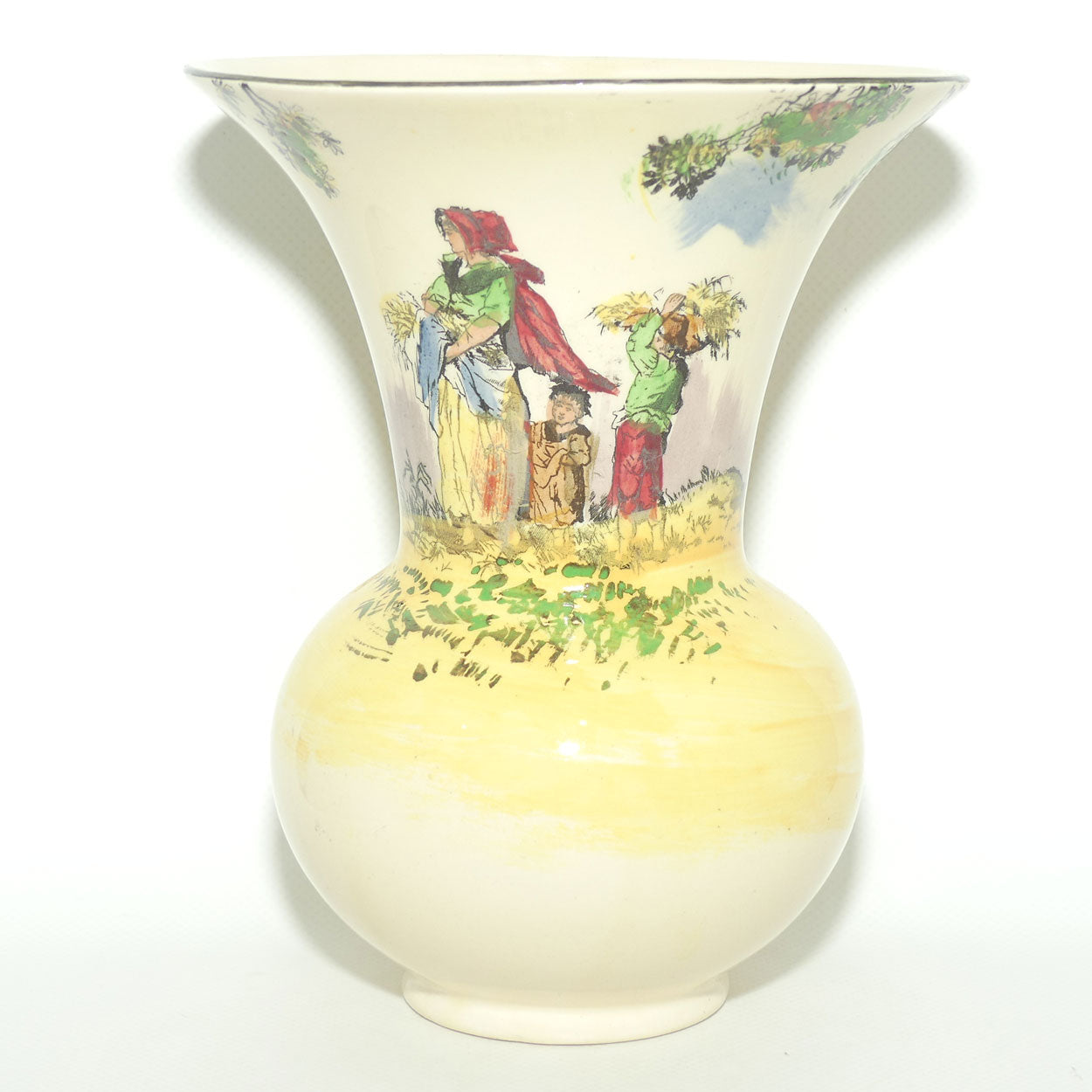 Royal Doulton Gleaners and Gypsies large flaired vase #1