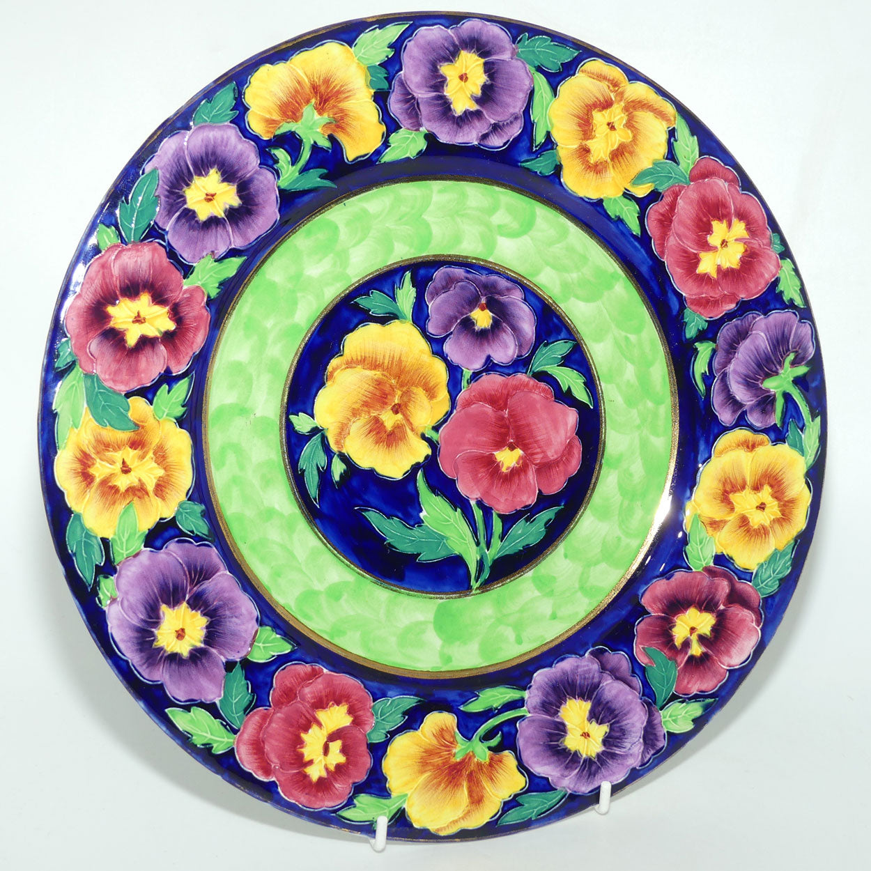 Maling plate Central Pansies with Pansy Border | no backstamp