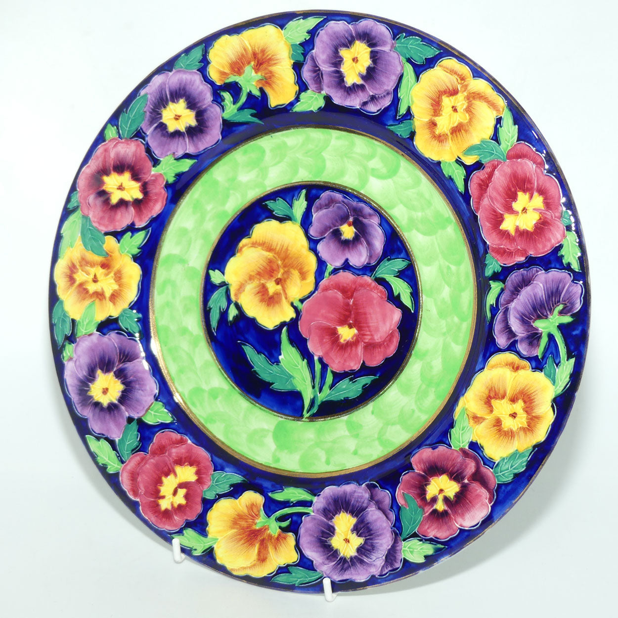 Maling plate Central Pansies with Pansy Border | no backstamp