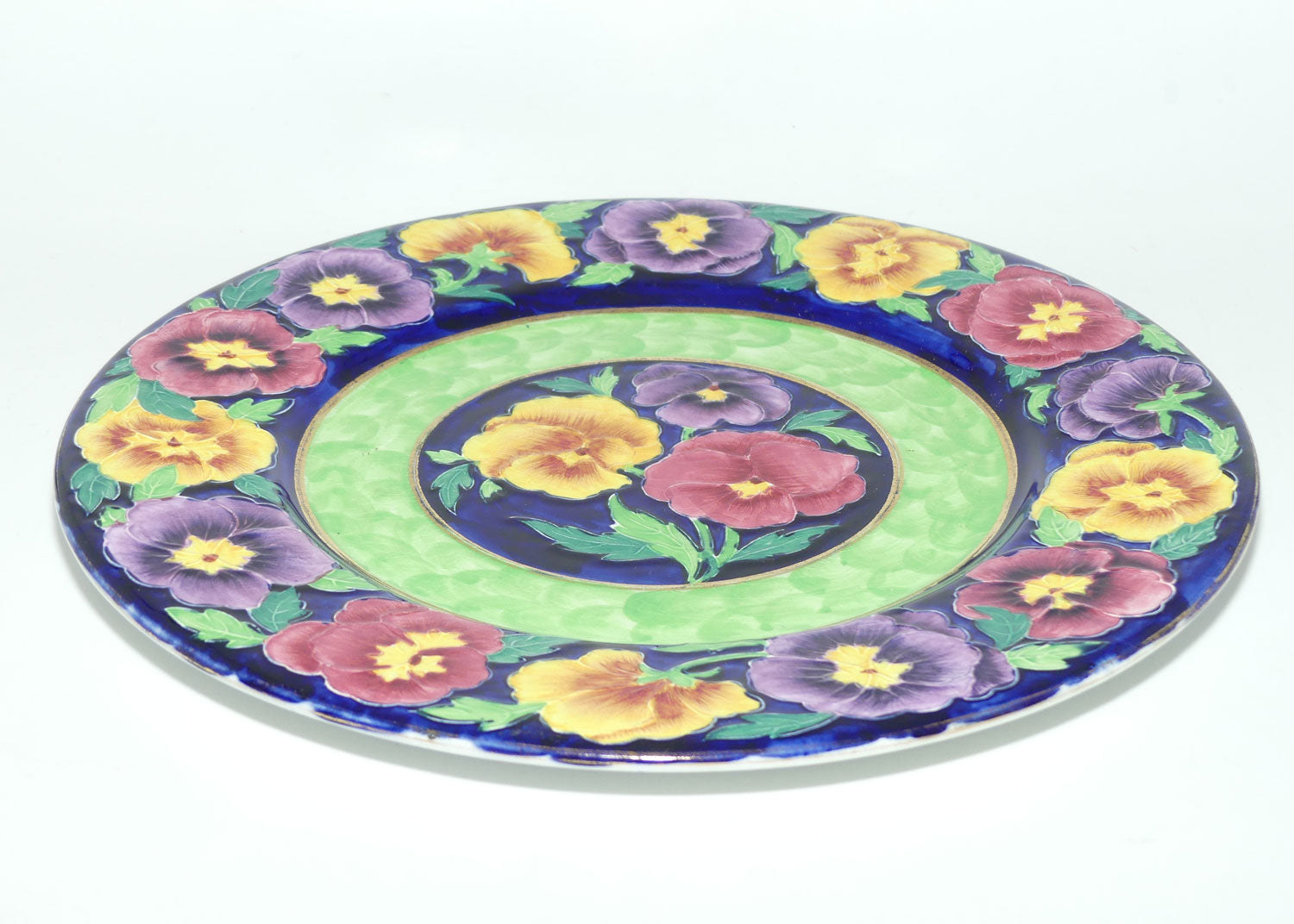Maling plate Central Pansies with Pansy Border | no backstamp