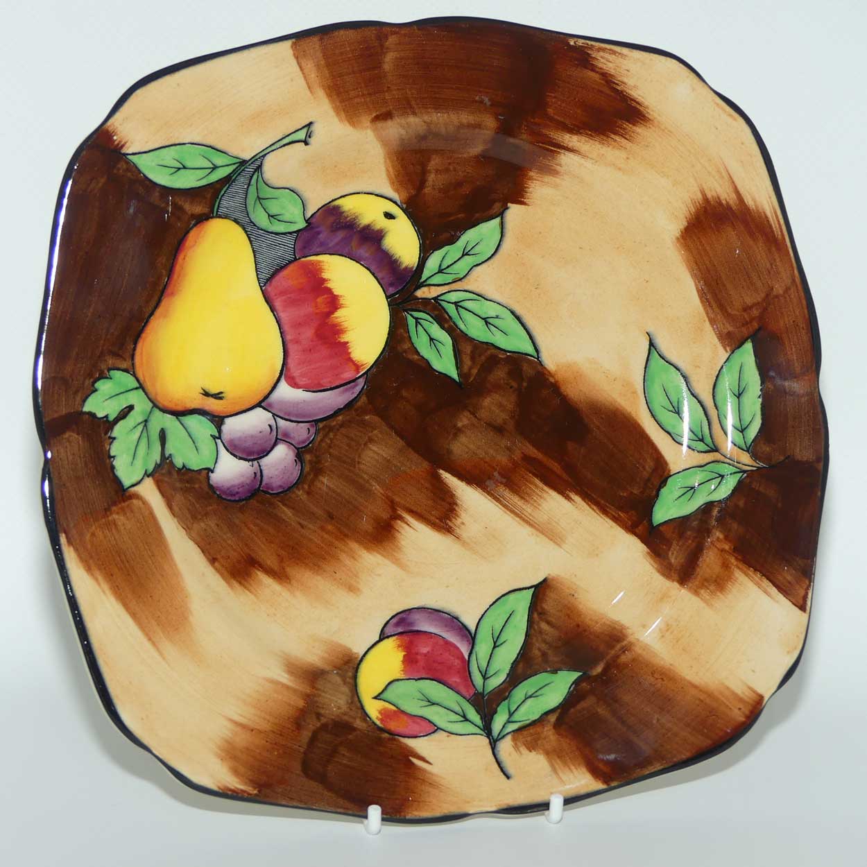H & K Tunstall Hand Painted Luscious plate signed R Grocott | Rich colours