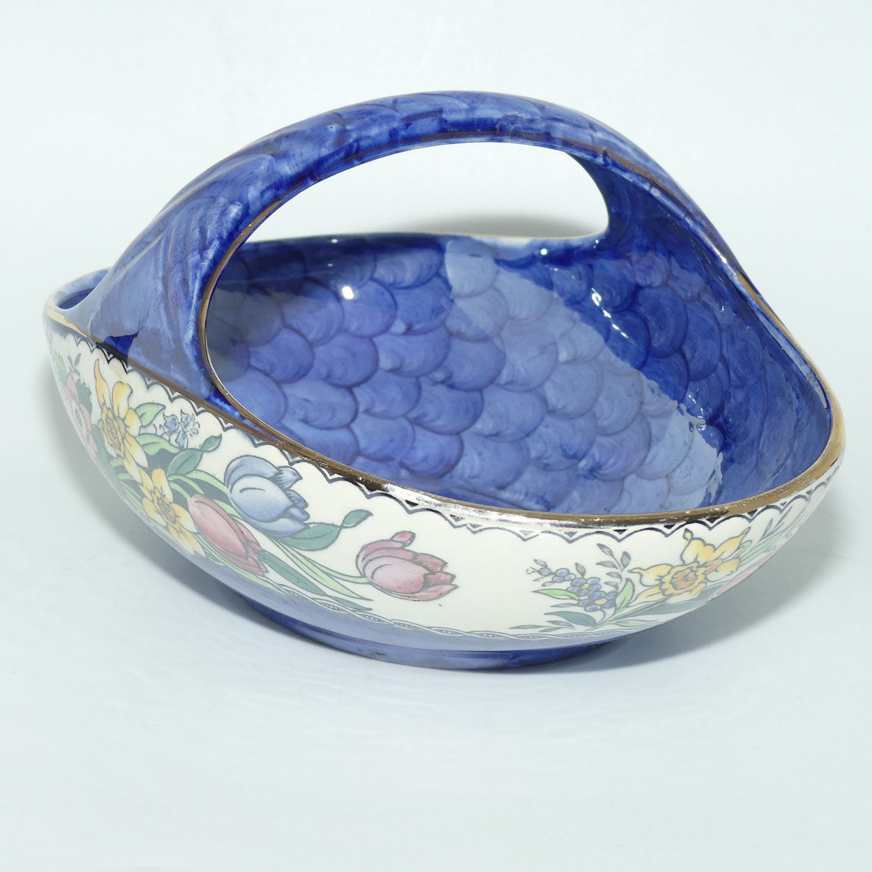 Maling Lustre basket | Springtime with Waved Blue | #6526
