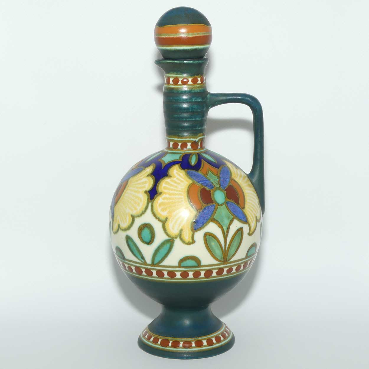 Gouda Holland handled decanter and stopper | Madeleine 592/3