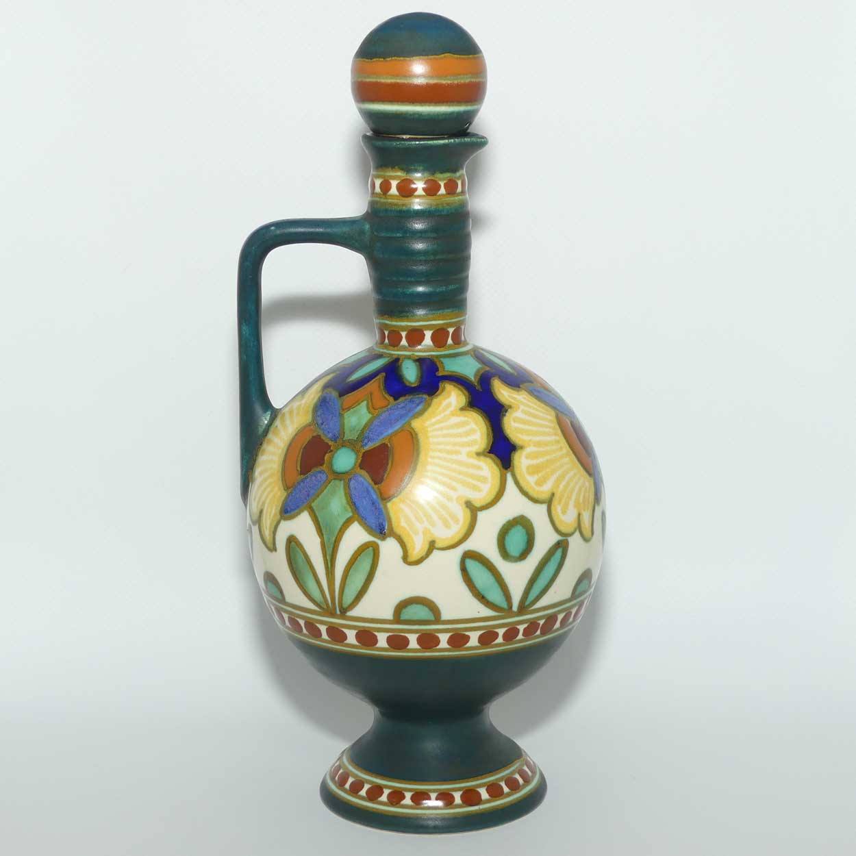 Gouda Holland handled decanter and stopper | Madeleine 592/3