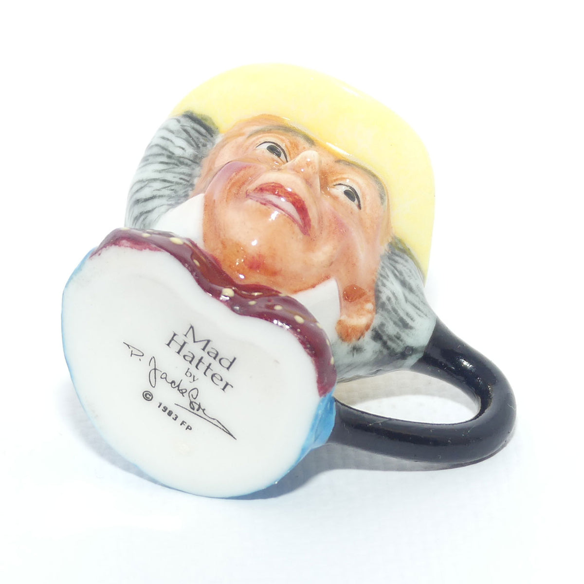 Franklin Mint Porcelain tiny character jug | Mad Hatter by P Jackson