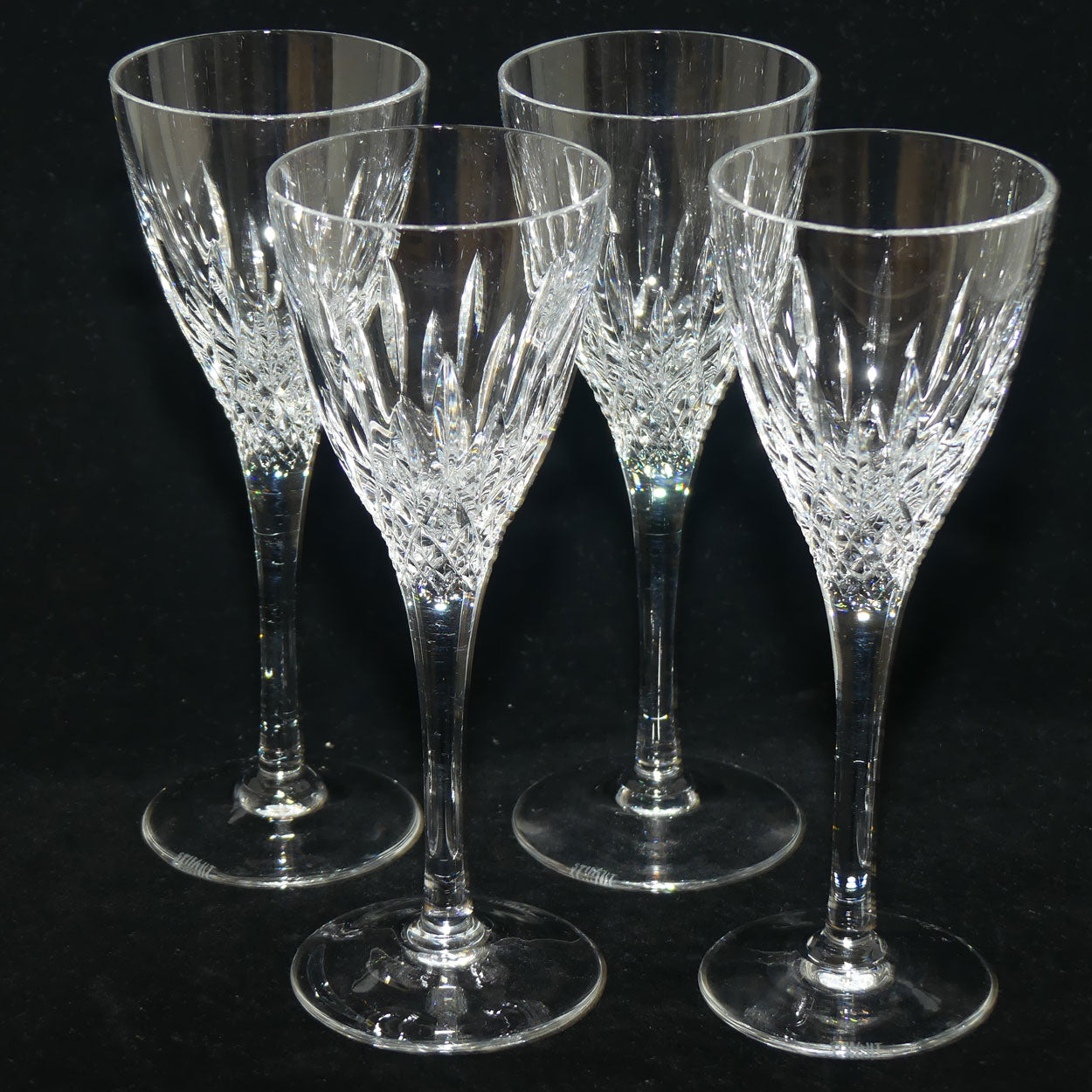 Stuart Crystal Madison pattern | set of 4 white Wine Glasses | 100ml | #1