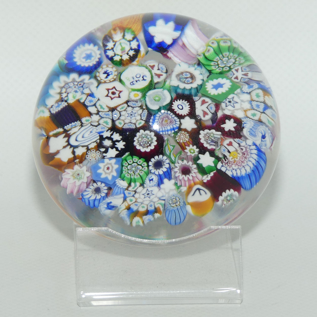 John Deacons Scotland Millefiori End of Day Magnum paperweight | Clear #5