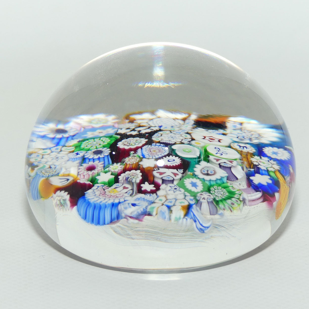 John Deacons Scotland Millefiori End of Day Magnum paperweight | Clear #5