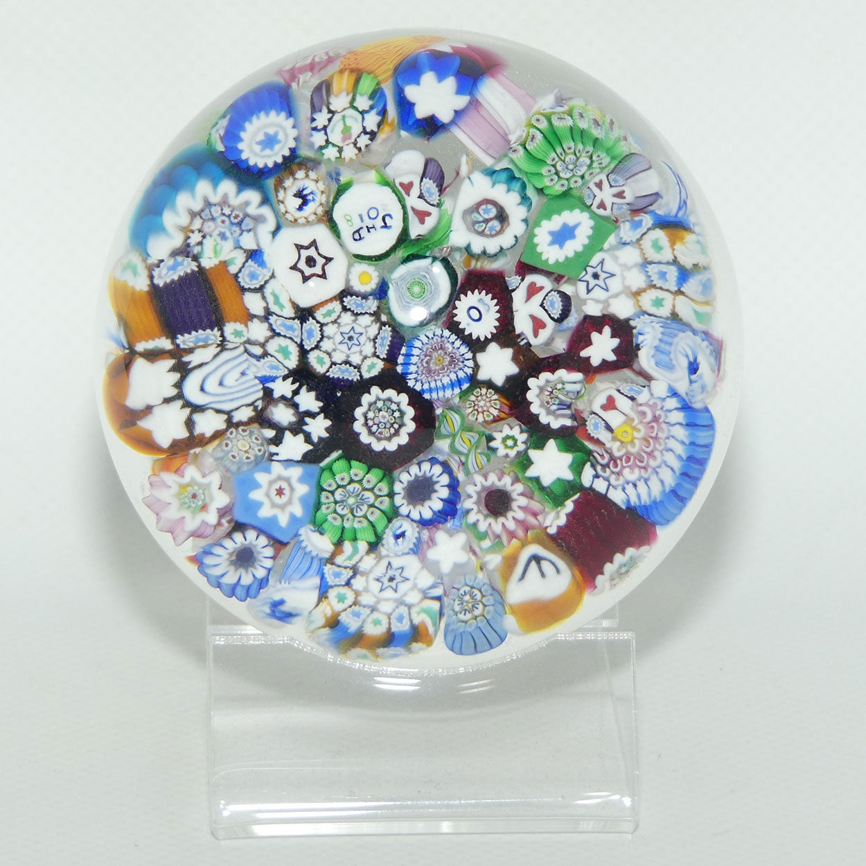 John Deacons Scotland Millefiori End of Day Magnum paperweight | Clear #5