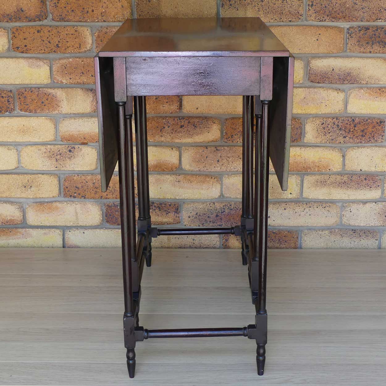 Late 19th Century English Mahogany folding Spider table | Drop Side table