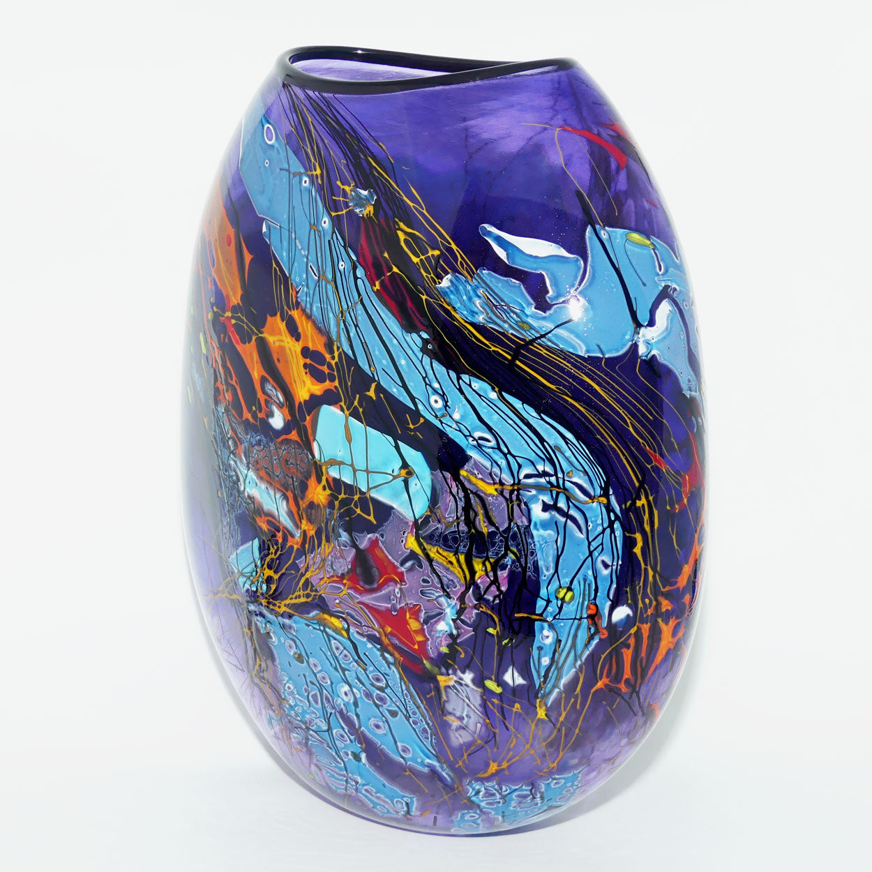 Keith Mahy New Zealand Art Glass large vase