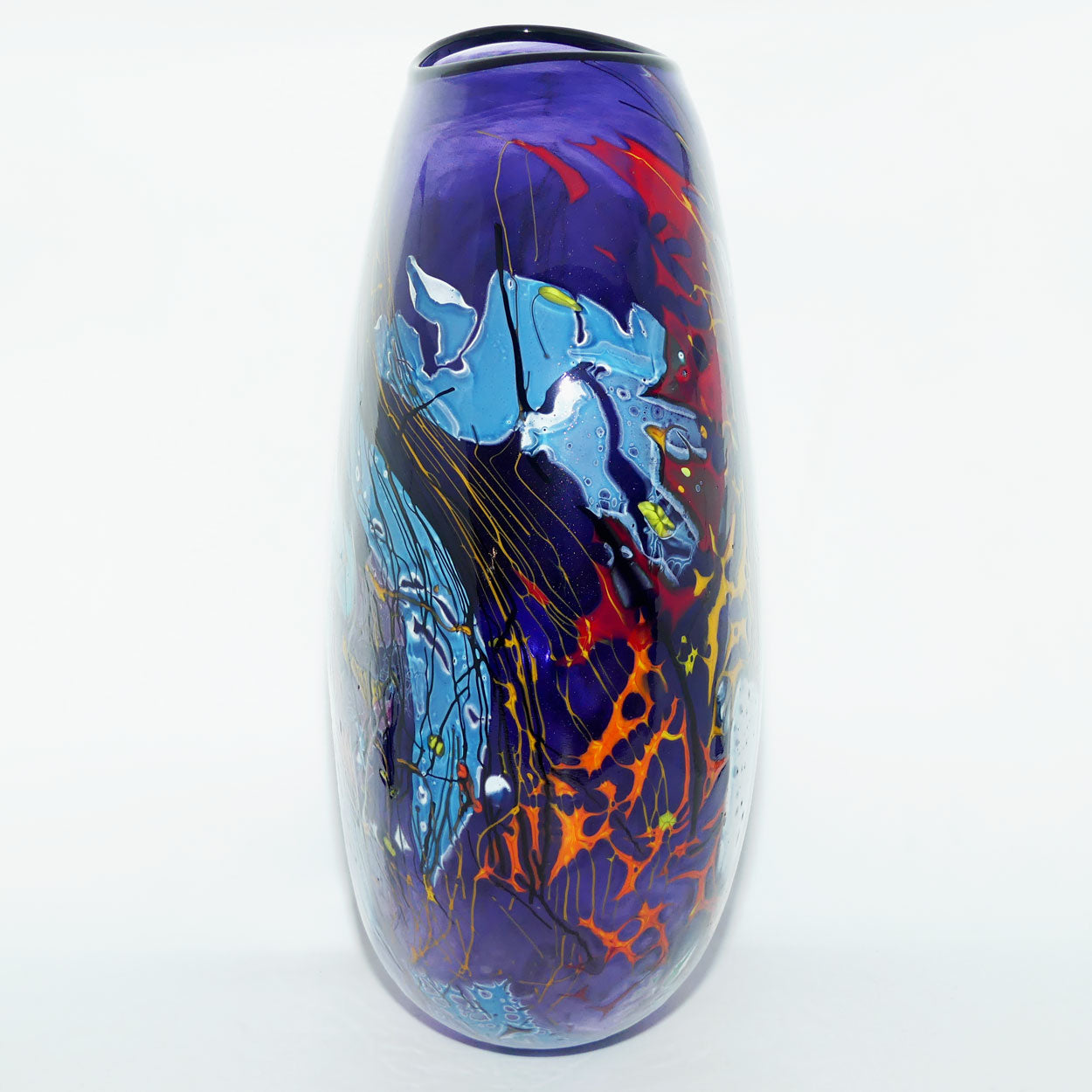 Keith Mahy New Zealand Art Glass large vase