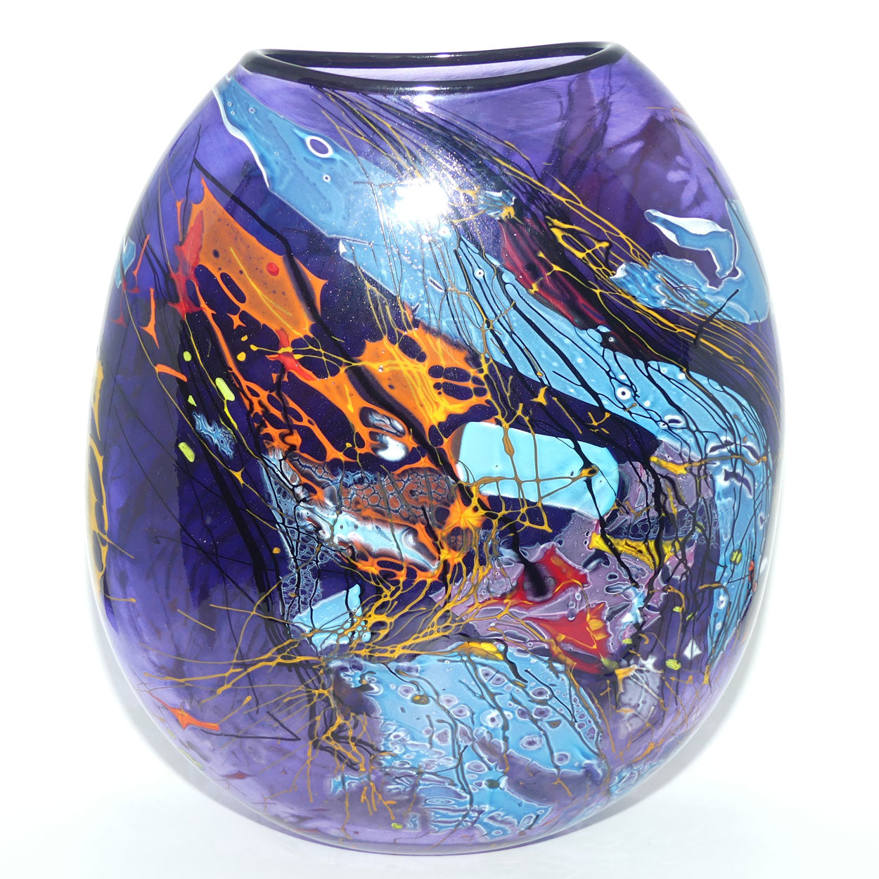 Keith Mahy New Zealand Art Glass large vase