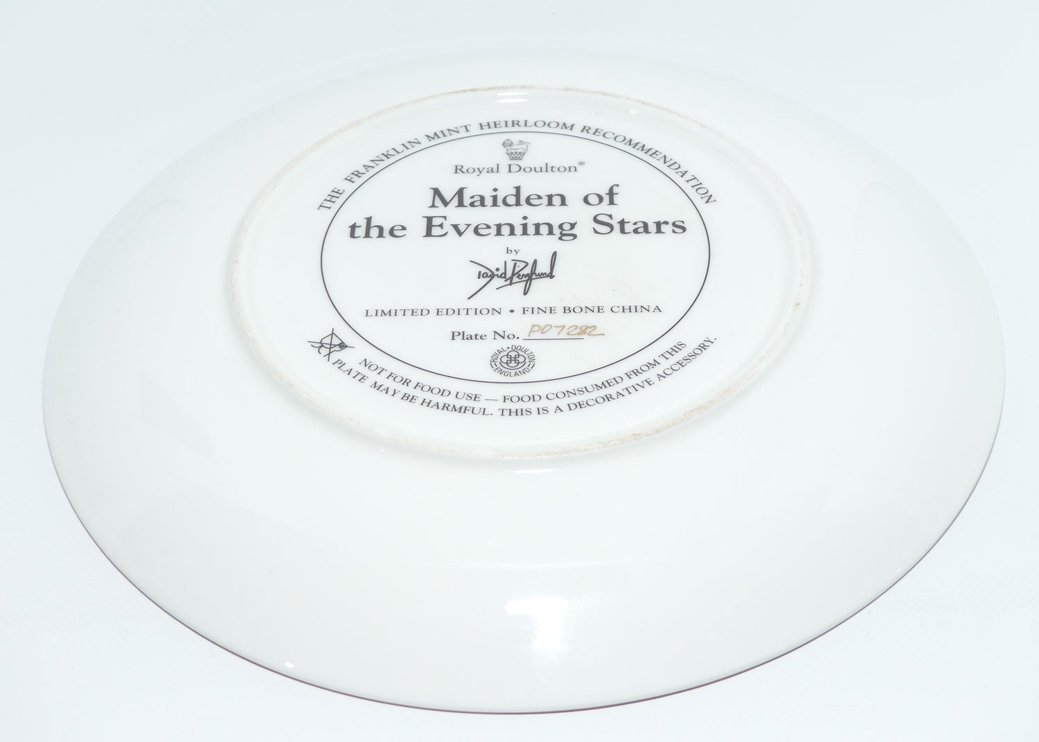 Royal Doulton Native American Indian plate by David Penfound | The Maiden of the Evening Stars
