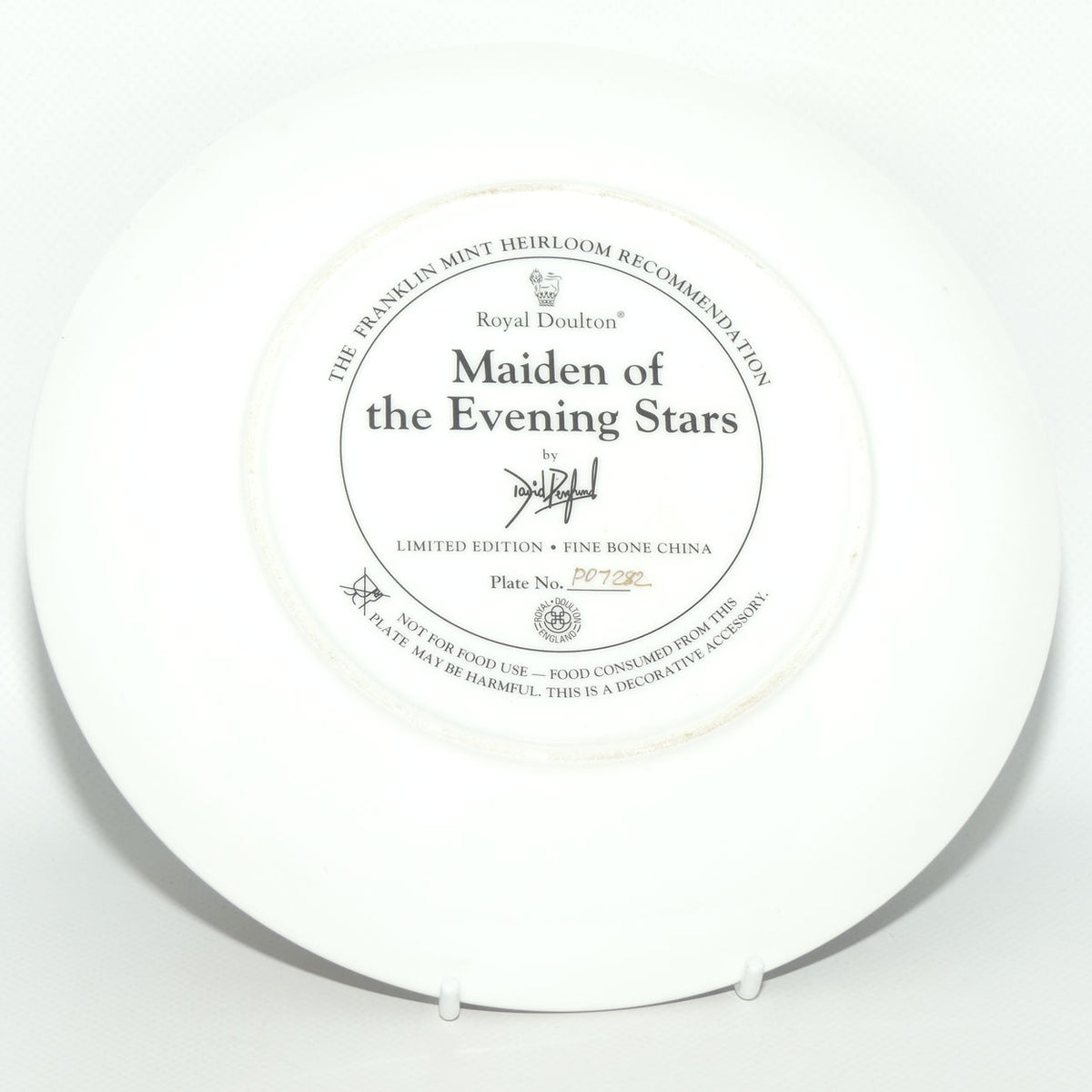 Royal Doulton Native American Indian plate by David Penfound | The Maiden of the Evening Stars