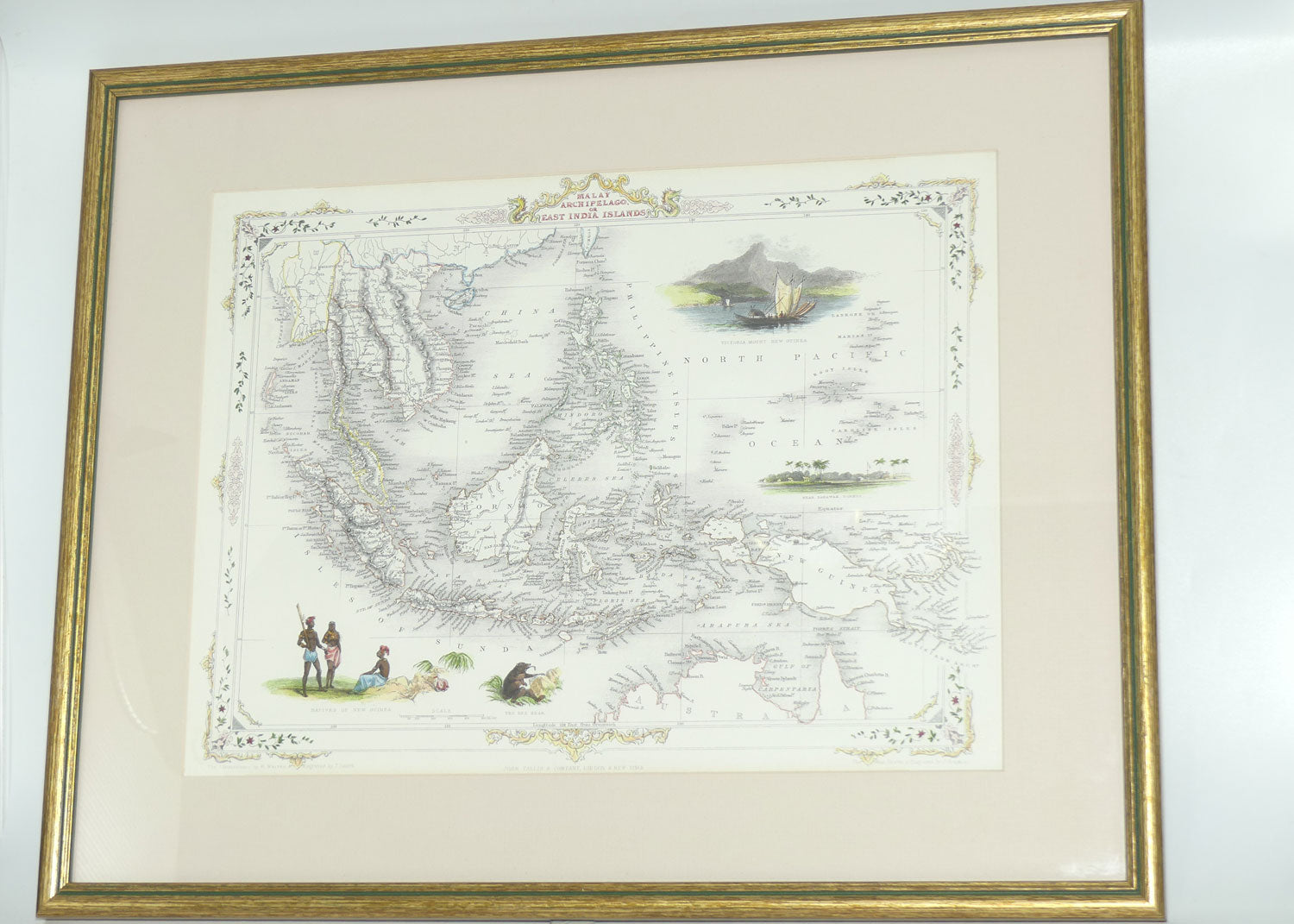 Antiquarian Map | Malay Archipelago or East India Islands by John Tallis