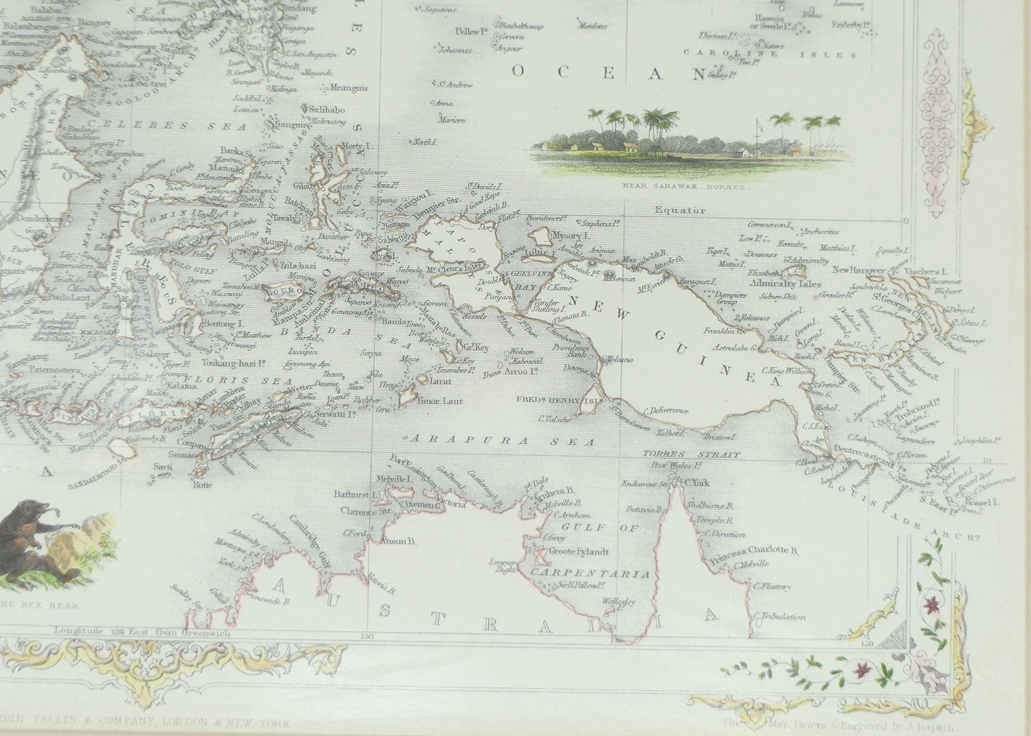 Antiquarian Map | Malay Archipelago or East India Islands by John Tallis