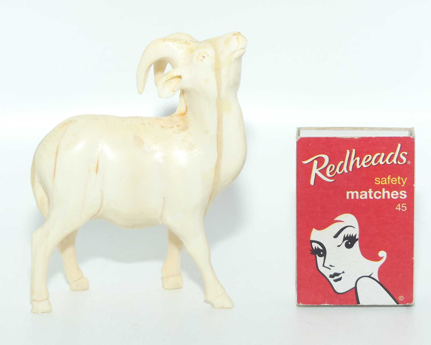 Carved Ivory Figure of a Ram