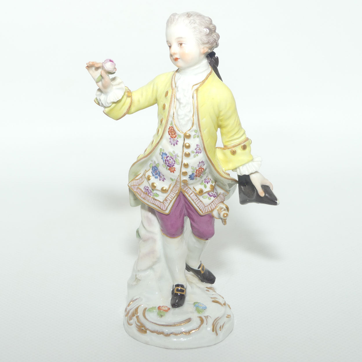 Superb Quality 19th Century Meissen Courtier with Tricorn Hat and Flower figure | Incised 2897