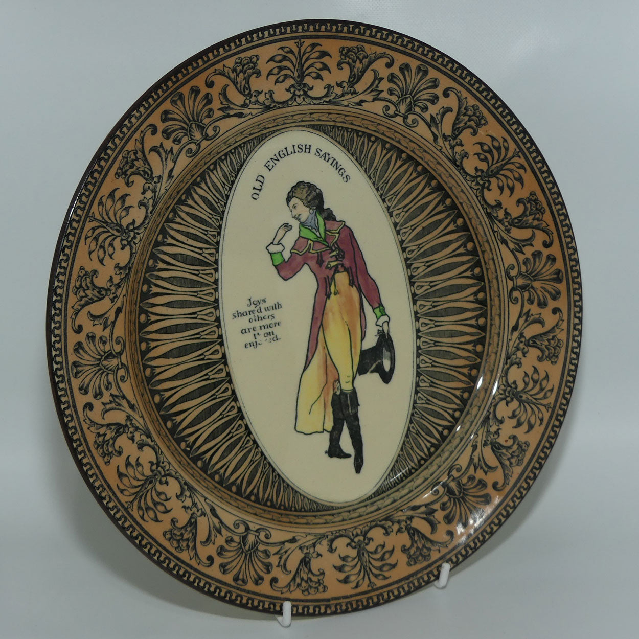 Royal Doulton Old English Saying plate | Joys shared with others are more than enjoyed D3428