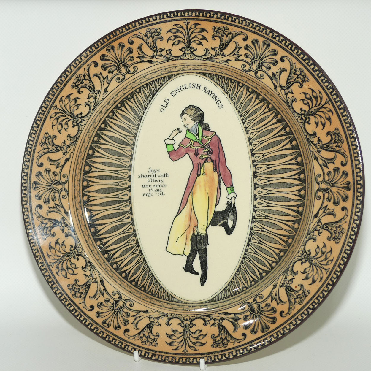 Royal Doulton Old English Saying plate | Joys shared with others are more than enjoyed D3428
