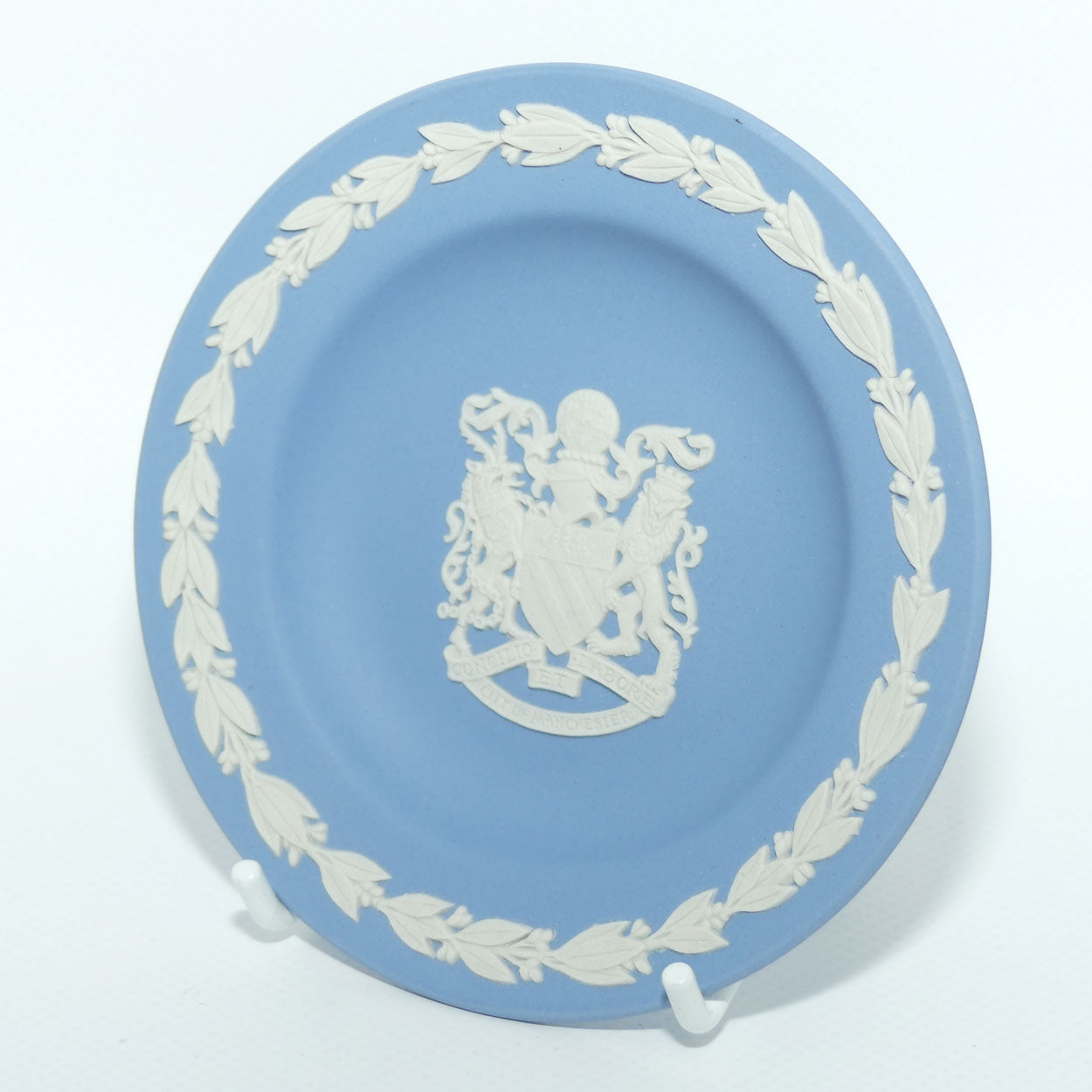 Wedgwood Jasper | City of Manchester | Concilio et Labore miniature plate