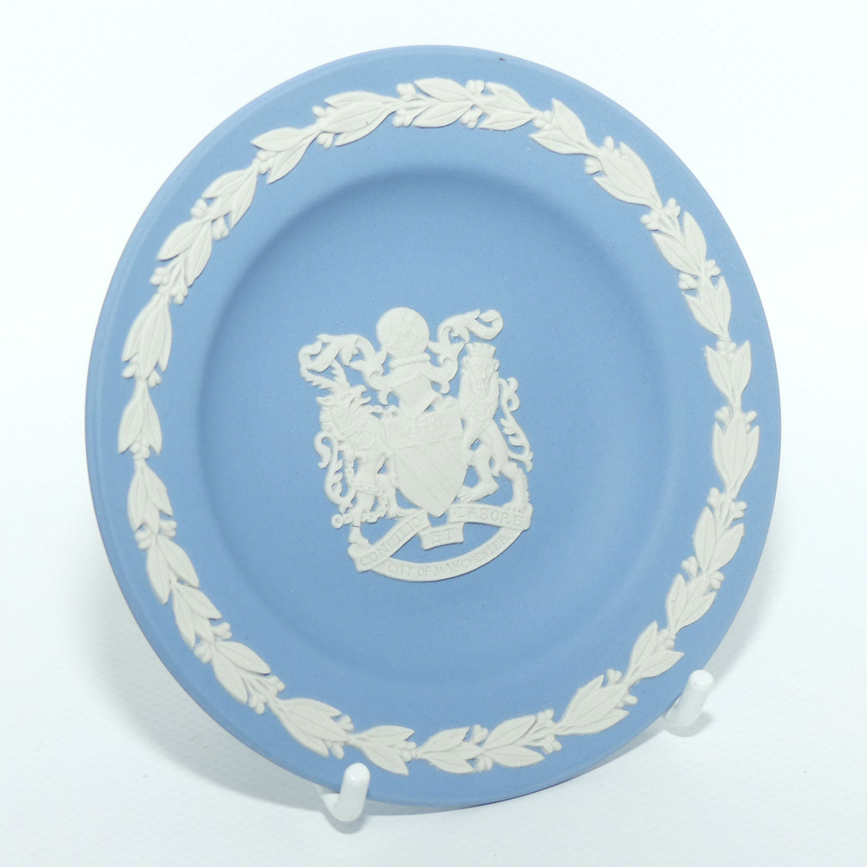 Wedgwood Jasper | City of Manchester | Concilio et Labore miniature plate