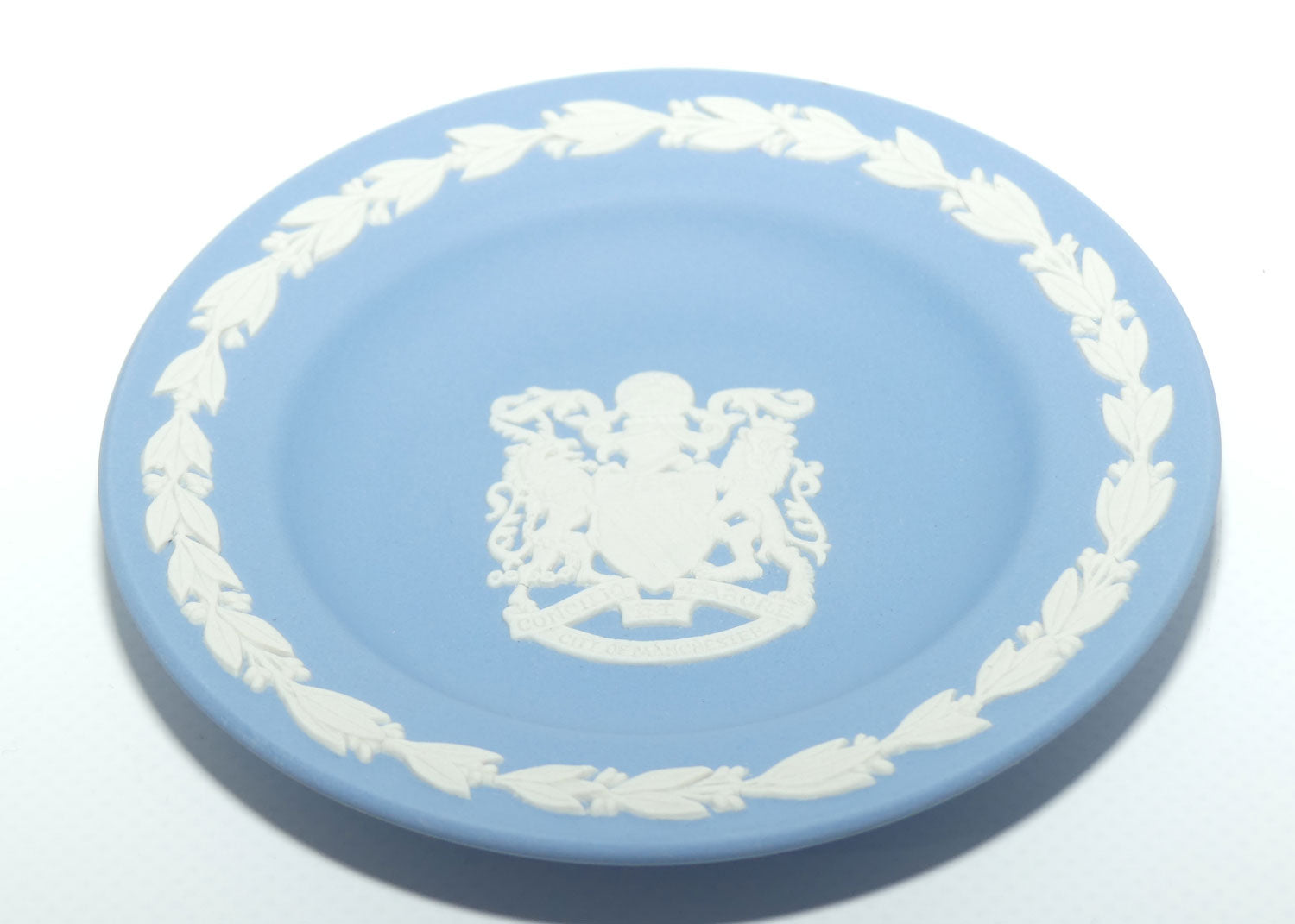 Wedgwood Jasper | City of Manchester | Concilio et Labore miniature plate