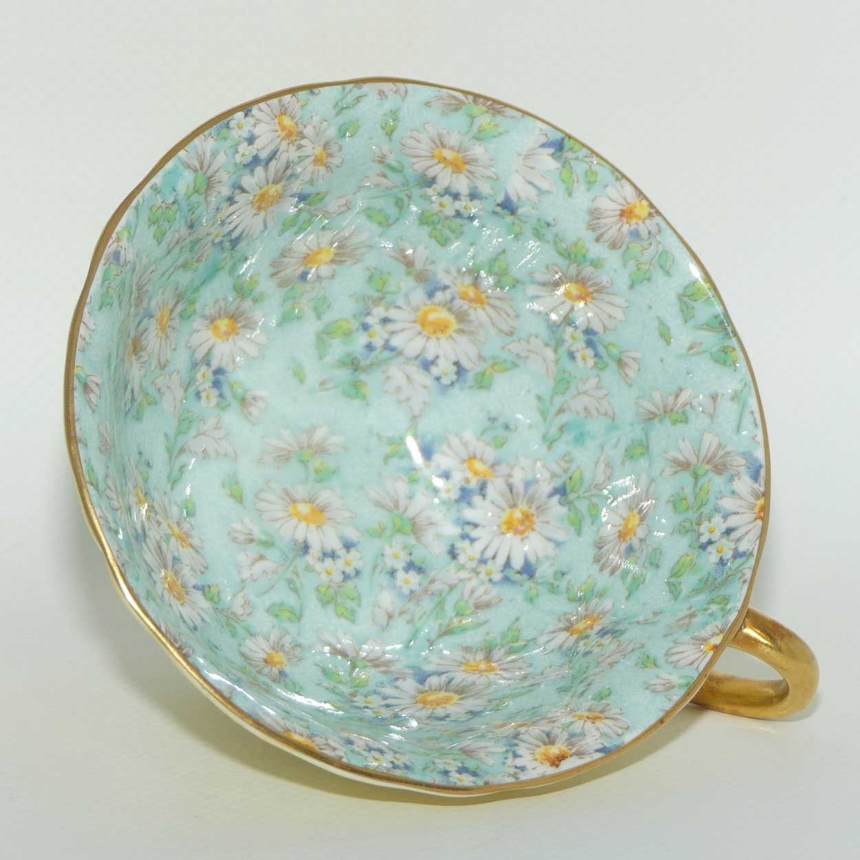 Shelley Oleander shape trio | Marguerite pattern with Yellow exterior