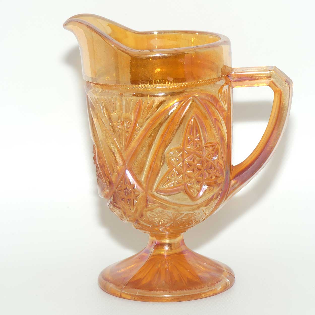 Marigold Carnival Glass milk jug