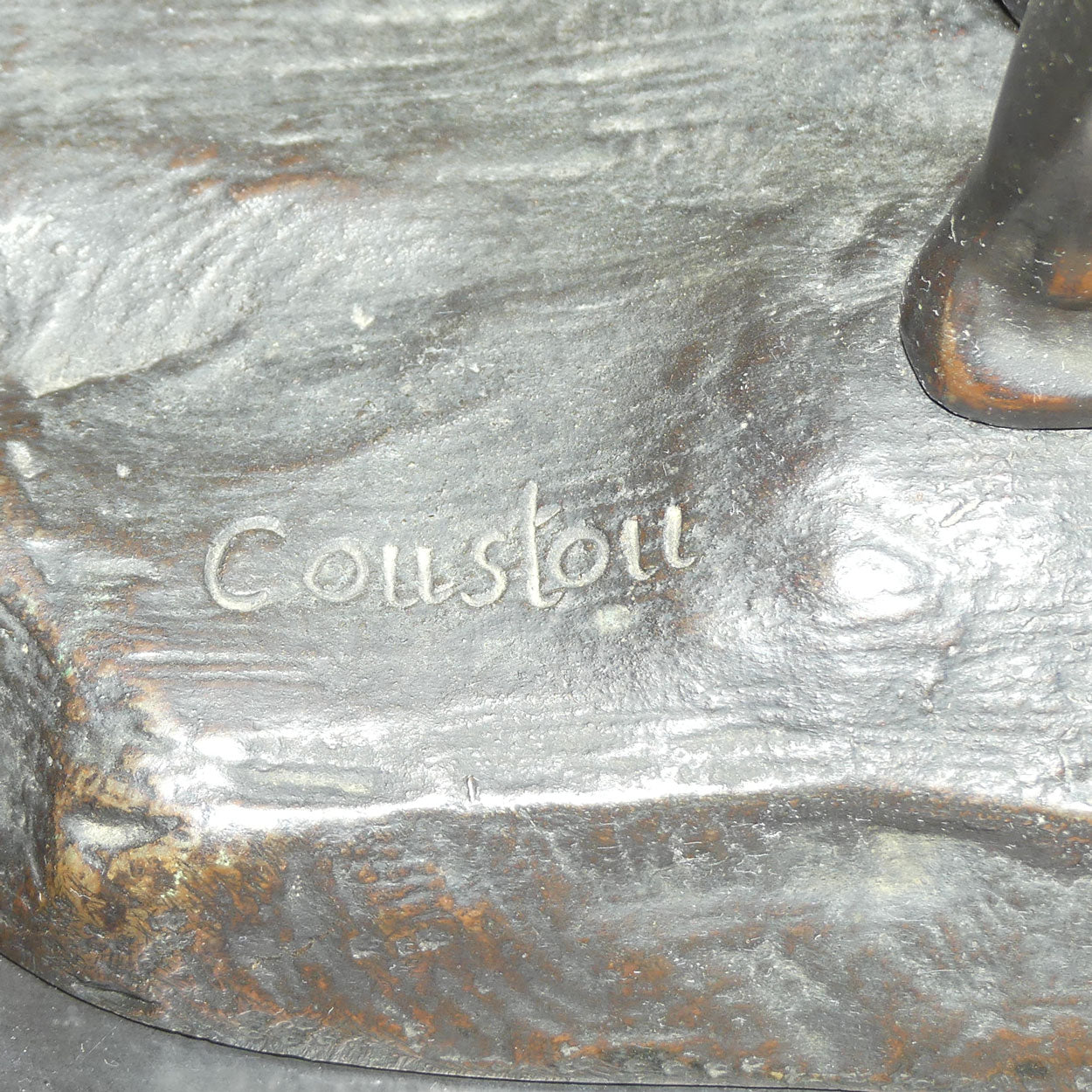 Late Victorian era Pair of very large Bronze Marly Horses on Black Slate bases