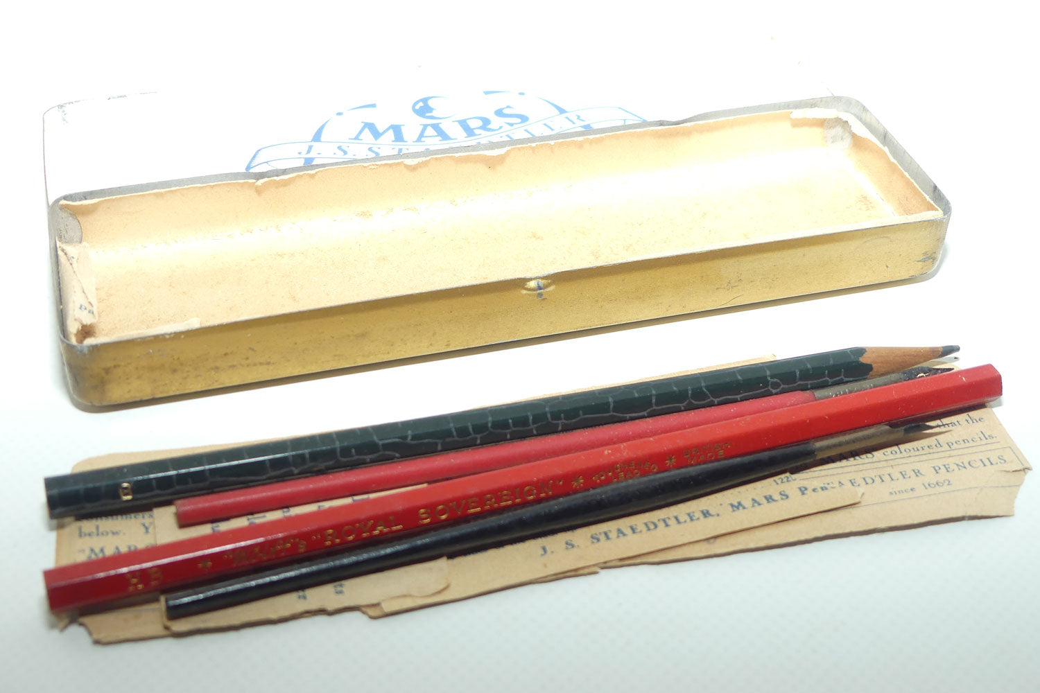Mars JS Staedtler pencil tin | some contents