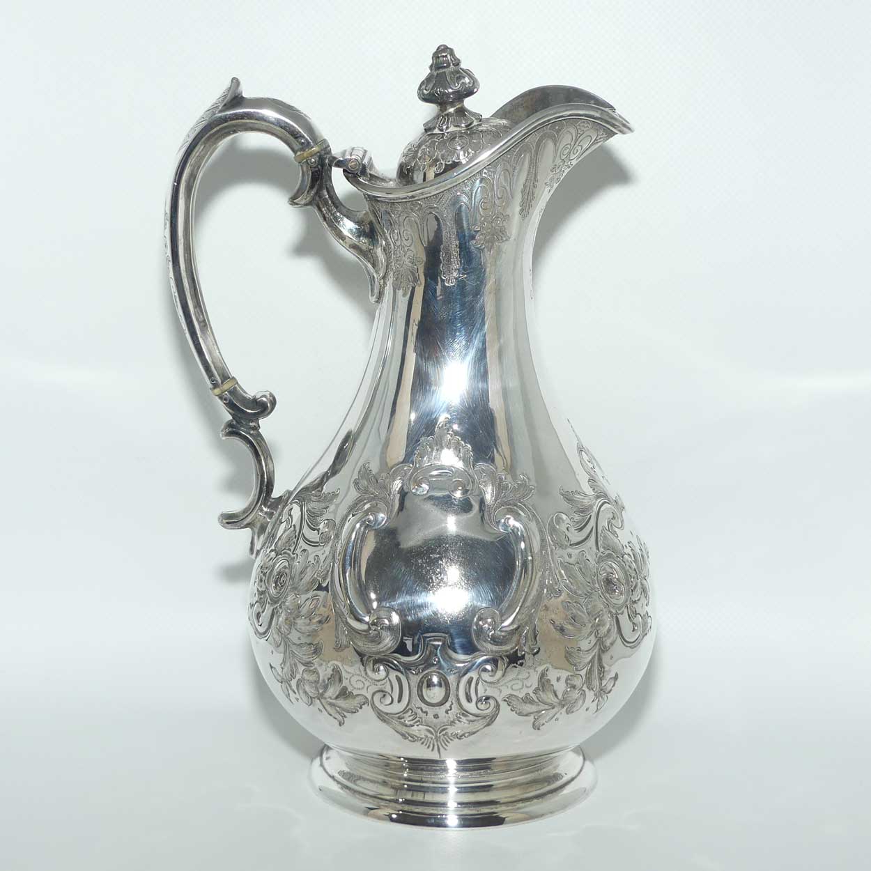Victorian era Martin Hall and Co EPGS Silver Plate wine jug