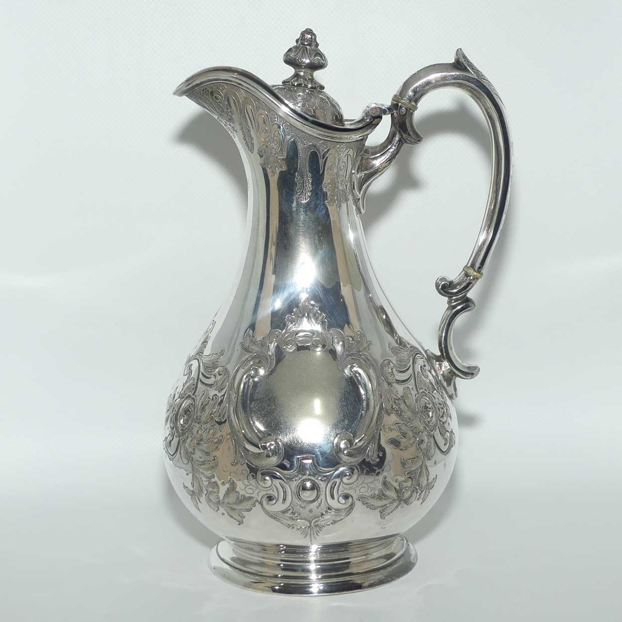 Victorian era Martin Hall and Co EPGS Silver Plate wine jug