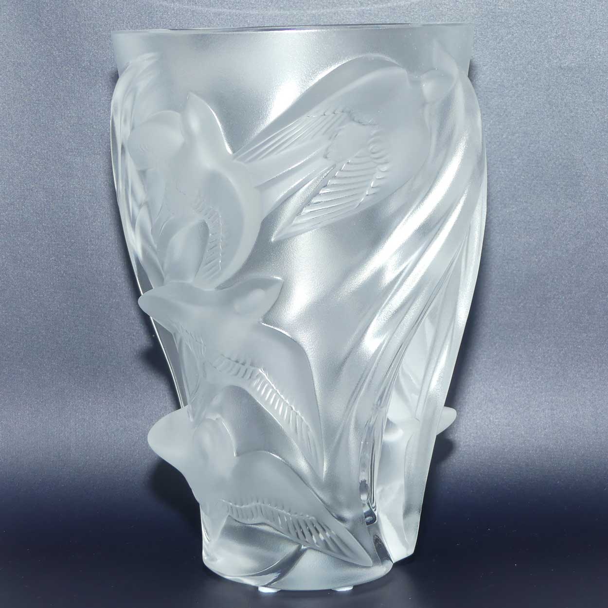 Lalique France Martinets vase