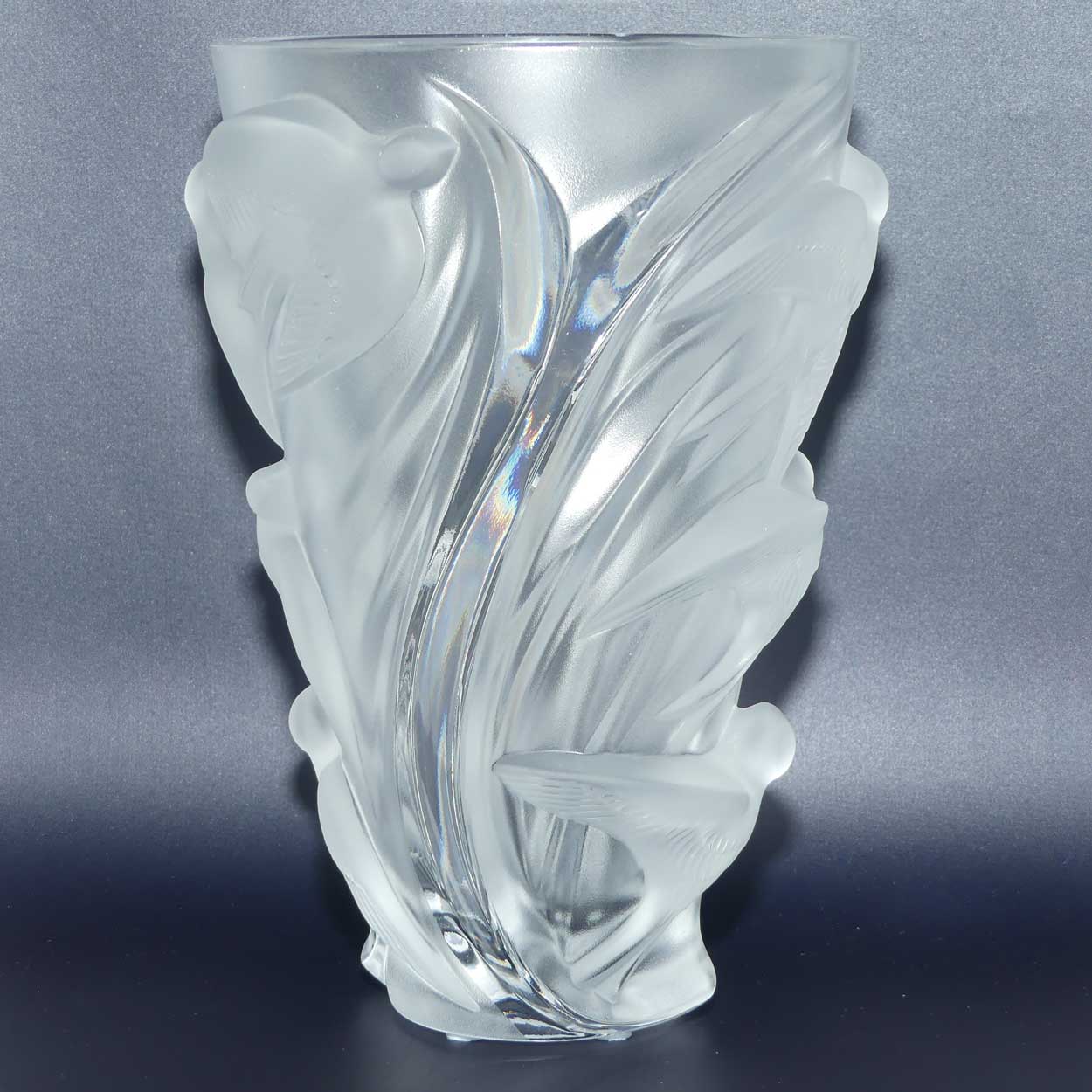 Lalique France Martinets vase