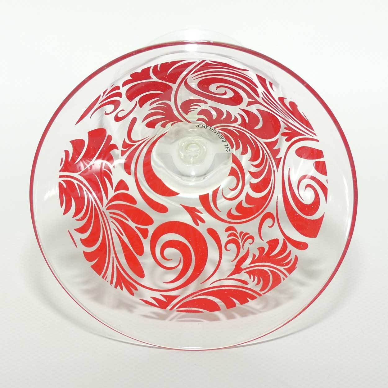 Vintage Pair of Martini Glasses | Red Swirl | Artie Fartie design